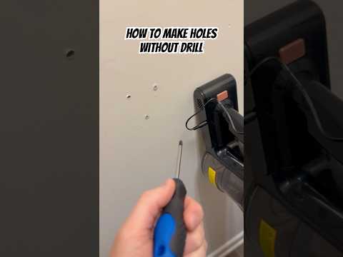 How to make holes in drywall without a drill #diytools