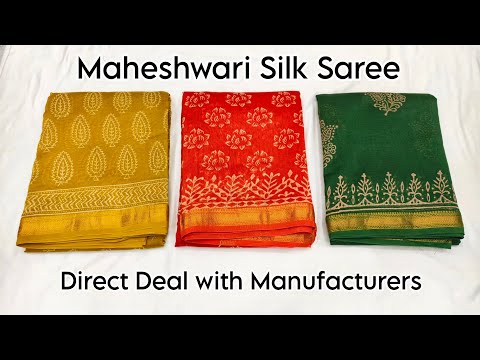 Bagru Print Maheshwari Silk Saree | Maheshwari Silk Saree Wholesale #shopnow #silksarees #sarees