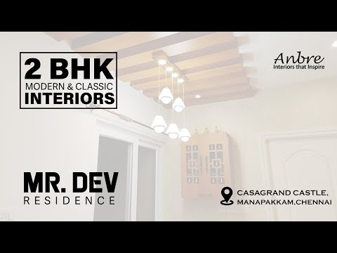 Unlock Your Dream 2 BHK: Modern & Classic Fusion by Anbre Interiors