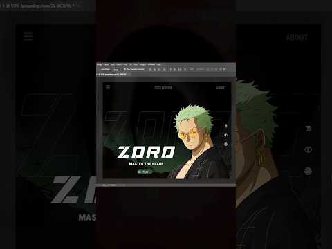 landing page design (Zoro) #shorts #youtubeshorts