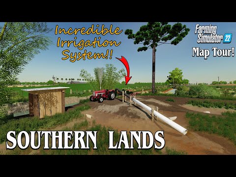 IRRIGATION SENSATION! “SOUTHERN LANDS” MOD MAP TOUR! ON Farming Simulator 22 (Review) PS5.