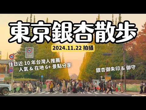 2024東京銀杏現況散步 人氣&在地6景點 東京大學 神宮外苑 東京車站 3個銀杏御朱印御守神社｜2024.11.22拍攝｜日本東京11月12月推薦景點 4k