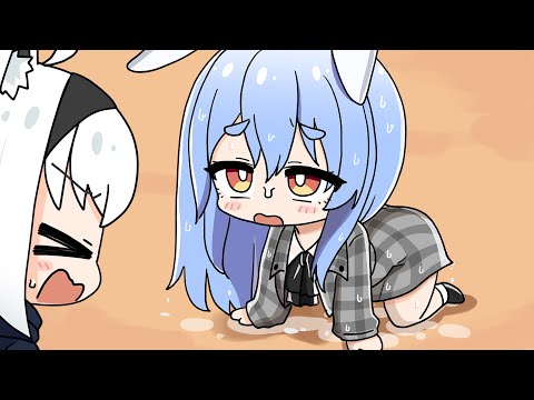 【手描き】ぺこちゃそ、白上の想いがごめん！！【宝鐘マリン/兎田ぺこら/白上フブキ/紫咲シオン/癒月ちょこ/尾丸ポルカ/ホロライブ/切り抜き漫画】