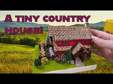 DIY Miniature Farm House from a simple puzzle kit! #miniature #dollhouse #crafts