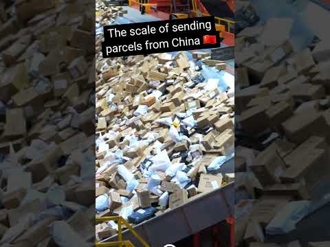 Epic Scale of sending parcels from China   🇨🇳   #viralvideo #viralshorts #shortsvideo #shortvideo