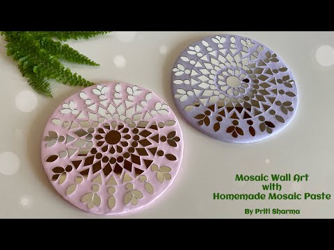 Mosaic wall art DIY / Mosaic art for beginners / Mosaic art paste making @PritiSharma