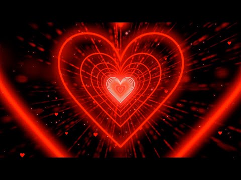 Heart Tunnel Background❤️Red Heart Tunnel | Neon Heart Background Video | Wallpaper Heart [10Hours]