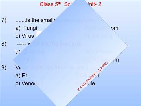 Class 5th Science 2nd Unit MCQ's