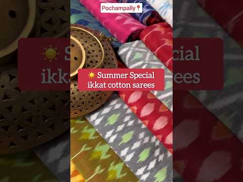 Ikkat cotton sarees - Pochampally cotton sarees - online shopping #sarees #cottonsarees #ikkat