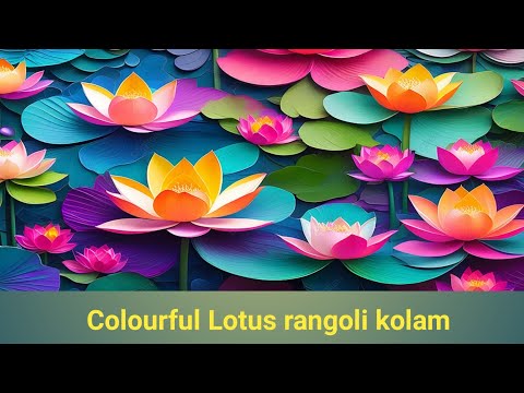 Creative rangoli kolam in Lotus design|6*6 dots Lotus kolam for chithirai month|#Bala Kolams|BKR#226