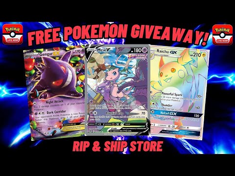 🔴Live -  Free Giveaways! Pokémon Cards & Rip & Ship Store!