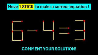 Part 129 -  Very Hard Matchstick Puzzle with Answer - IQ Test - Quiz - Brainteaser - Simple Math