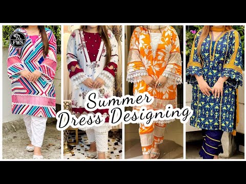 Simple Summer Dress Designs 2024| Plus Size Summer Dress Designs 2024| Lawn Ke Kapdron Ki Designing