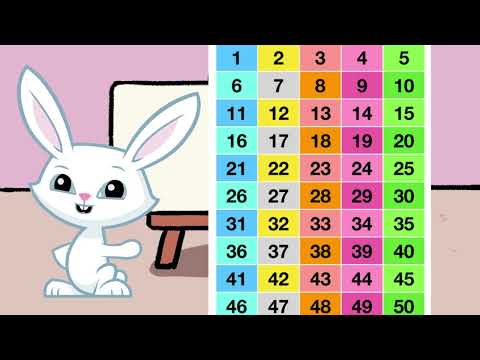 Counting from 1 to 50 with Bunny | Learn Numbers 1-50 for Kids and Beginners