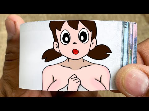 Doraemon Cartoon Flipbook #217 | Shizuka Minamoto Bathing Flip Book | Flip Book Artist 2024