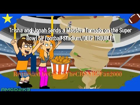 Trisha and Jonah Send a Massive Tornado on the Super Bowl 58 Football Stadium/DEEP TROUBLE!! (Reuplo