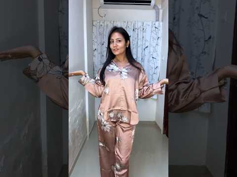 Myntra Satin nightsuit haul Part:-5 #shorts #ytshorts #trending shorts