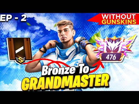 Bronze To Grandmaster 🔥 In New ID | No Gun Skin Challenge | Solo Vs Duo ☠ Ep-2