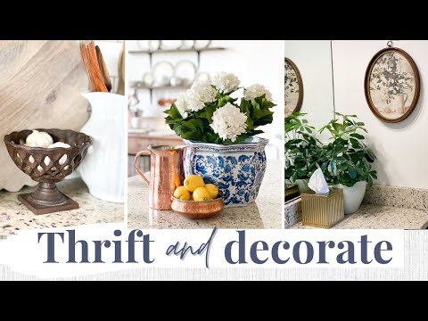 THRIFTED VS STYLED DECORATE WITH ME | THRIFTING FOR HOME DECOR AT GOODWILL 2024 | budget home decor