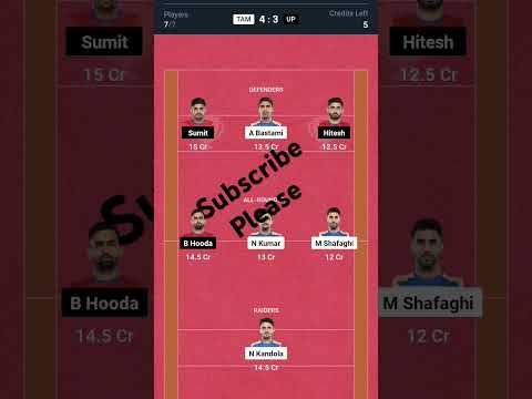 TAM vs UP Dream11 Team Prediction, TAM vs UP Kabaddi Dream11, Tamil Thalaivas vs UP Yoddhas Kabaddi|