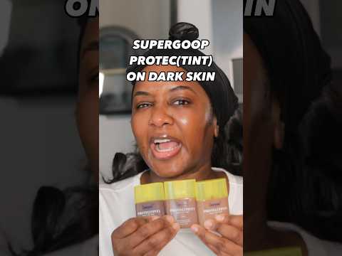 NEW Supergoop Tinted Sunscreen on Darker Skin #skincare #mineralsunscreenfordarkerskin