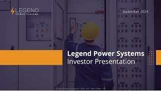 Legend Power Systems (TSX-V: LPS / OTCQB: LPSIF) Webcast | Planet MicroCap Showcase: VANCOUVER 2024