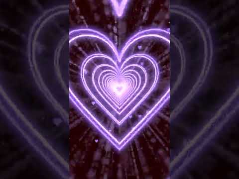 neon light love 💜Purple Heart Tunnel | Animated Background | Wallpaper Heart | Neon Heart Tunnel