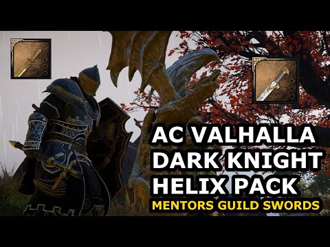 Dark Knight Helix Pack Showcase + LEAKED Mentors Guild Swords - Assassin's Creed Valhalla