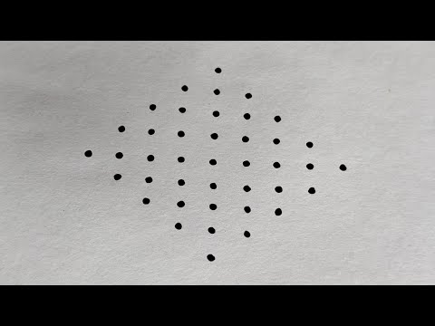 9×1 straight line dots rangoli || 9 చుక్కలు సరి చుక్క 1 వచ్చే వరకు