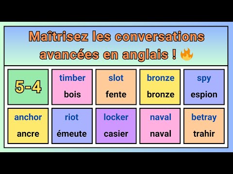 (5-4)100 mots d'anglais pour maîtriser les conversations avancées - Soyez à l'aise avec l'anglais !