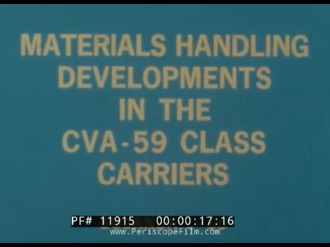 1960s U.S. NAVY FILM   CVA-59 FORRESTAL-CLASS AIRCRAFT CARRIER RESUPPLY & MATERIALS HANDLING  11915