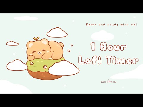 1 Hour - Relax & study with me Lofi | Sleeping Bear #timer #1hour #1hourloop #lofi #relaxing