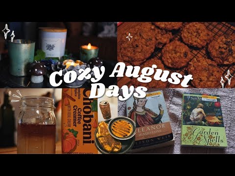 Cozy August Days | reading, baking cookies, tomato soup, hazelnut coffee syrup, painting