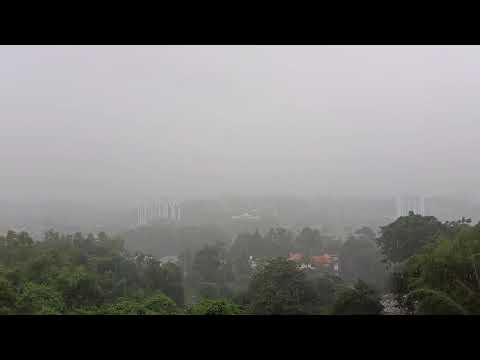 Heavy September rain in day time at Kakkanad | Sound of rain and wind | Enjoying the rain at Kochi