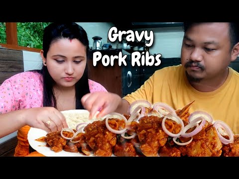 Cooking & Eating Gravy " Pork Ribs " | Saturday Vlog