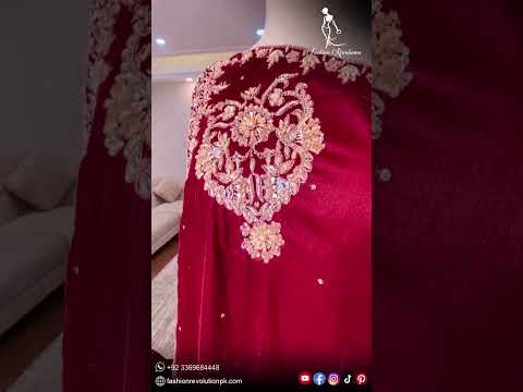 ✨ Embrace the Enchantment of Asian Red Bridal Couture by Ahmed Mujtaba ✨