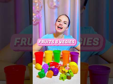 Color Sorting Fruits & Vegetables for Toddlers  | Sorting for Kindergarten #shorts