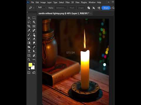 Photoshop Tips 2024 - how to make candle light using Photoshop 2024 #gfxom #photoshop