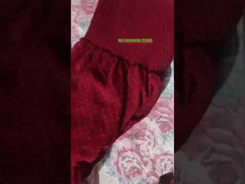 Meesho Chiffon Smoked Long dress unboxing || BS FASHION ZONE