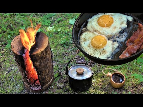 Split Log Stove - One Log Fire For Camp & Trail Cooking