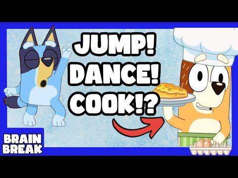 Bluey Jump Battle! Just Dance and.... COOK!?