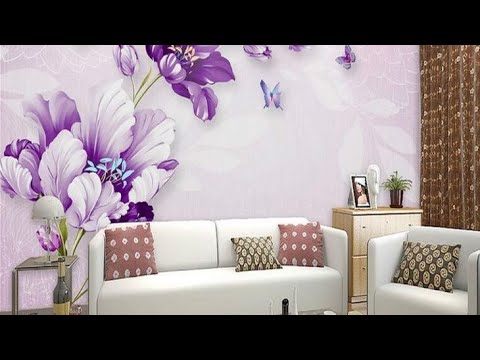 drawing room wall paper designs||  3d wall paper ideas|| #3dwallstickers #wallartideas #DIYwall