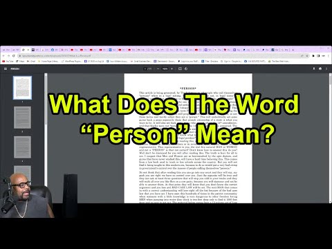 WHAT DOES THE WORD "PERSON" MEAN?