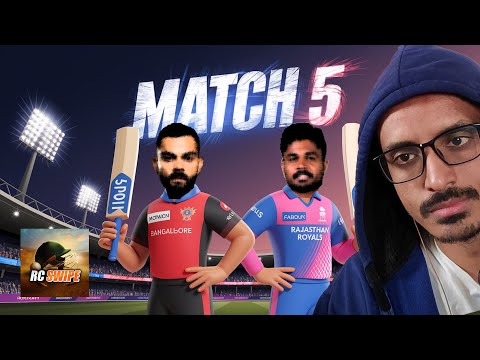 RCB vs RR - Bangalore vs Rajasthan RCPL 24 Real Cricket Swipe - Starting new tournament Live Stream