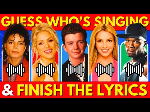 GUESS WHO'S SINGING & FINISH THE LYRICS📀80's 90's 00's⭐Music Quiz