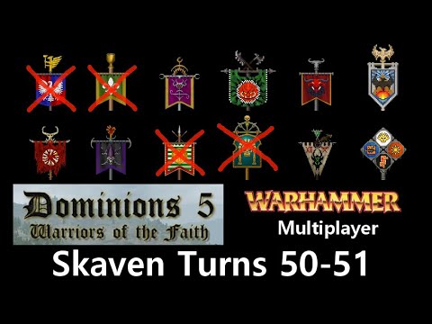 Warhammer Dominions 5 multiplayer - Skaven turns 50-51: The Chosen Battle the Temple Guard