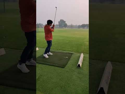 Papa at Golf Driving Range | I tried my luck too at Skyline Golf Gurgaon