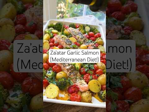 Za’atar Garlic Salmon Recipe (Mediterranean Diet Recipe!)