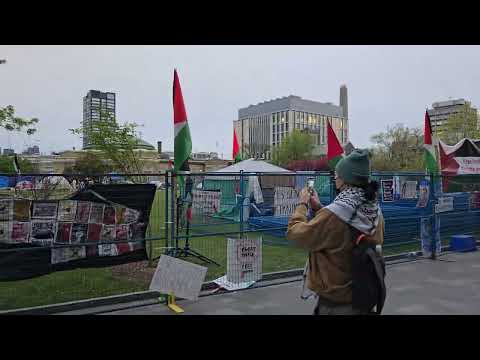 Pro-Palestinian protest encampment at University of Toronto 2024-MAY-09