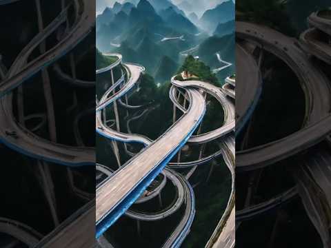 🎢 the Craziest Road Junction in Guizhou,China!🇨🇳🎢#GuizhouRoadJunction#ElevatedHighways#MountainRoads